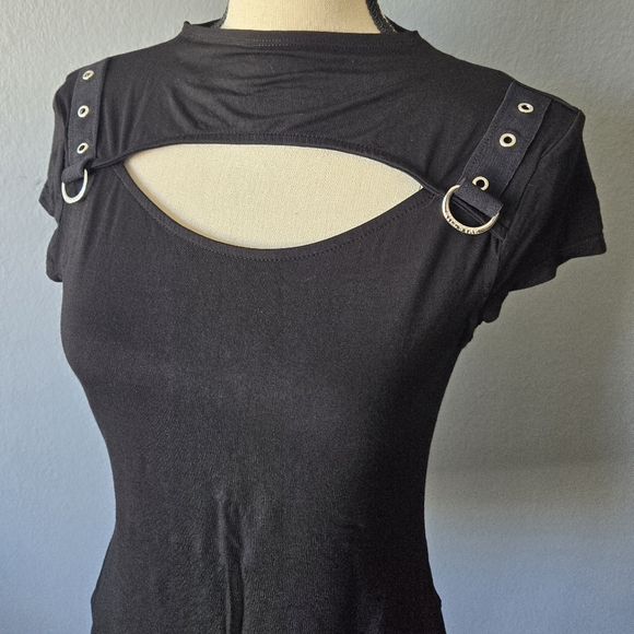 5 for 25! M Killstar Xara Keyhole High Neck Top - Picture 4 of 5